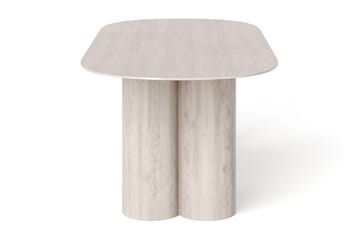 Juno Spisebord Oval 220×100 cm Finér - Hvitvasket - Møbler - Bord - Spisebord & kjøkkenbord