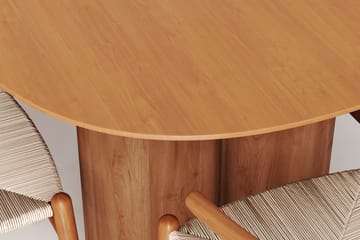 Juno spisegruppe rektangulær 220 cm eik med 6 Dastoori spisestoler - Eik - Møbler - Bord - Spisegrupper