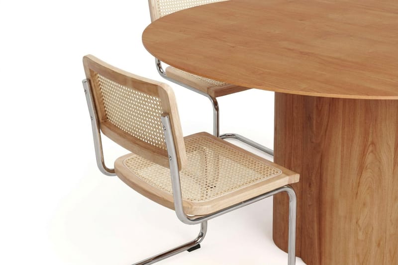 Juno spisegruppe rund 150 cm eik med 6 Build spisestoler - Eik - Møbler - Bord - Spisegrupper