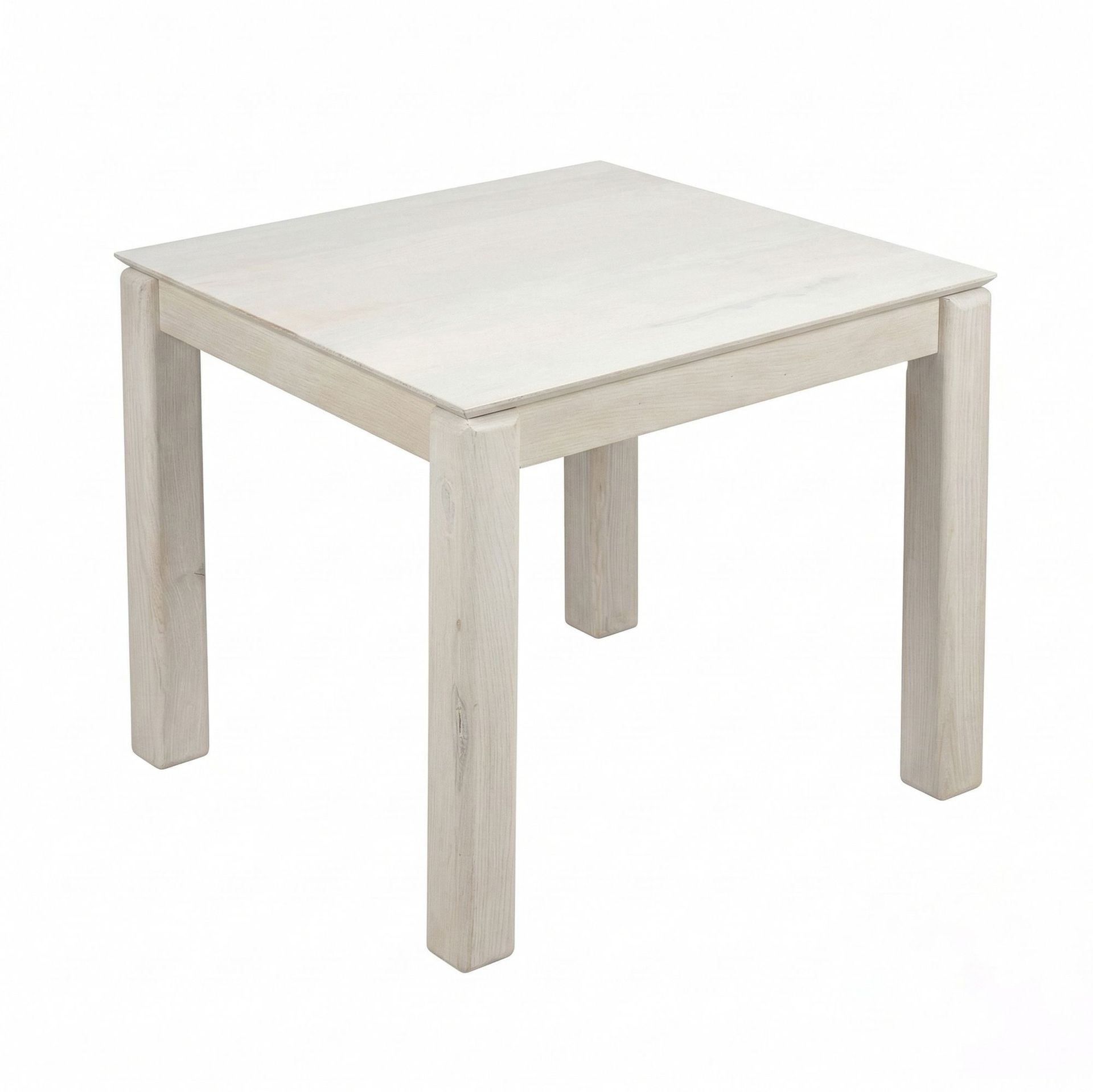 Jununa spisebord 80 cm - Lett hvitkalket