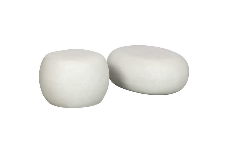 Kaffebord Pebble - Hvit, 35x50x50 cm - Møbler - Bord - Sofabord