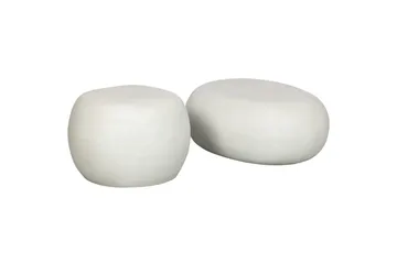 Kaffebord Pebble - Hvit, 31x65x49 cm - Møbler - Bord - Sofabord
