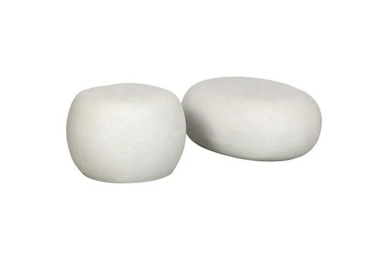 Kaffebord Pebble - Hvit, 31x65x49 cm - Møbler - Bord - Sofabord