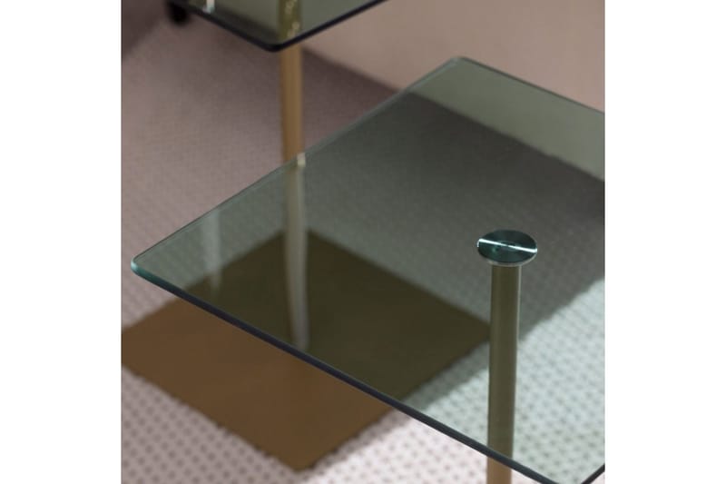 Kaffebordsett Challur Gull / Grønn - Gull / Grønn - Møbler - Bord - Sofabord