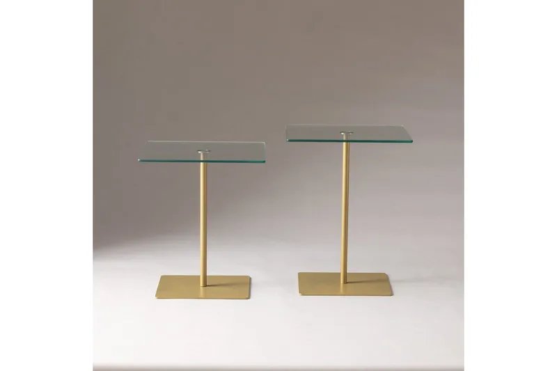 Kaffebordsett Challur Gull / Transparent - Gull / Transparent - Møbler - Bord - Sofabord