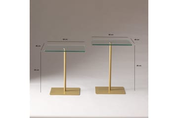 Kaffebordsett Challur Gull / Transparent - Gull / Transparent - Møbler - Bord - Sofabord