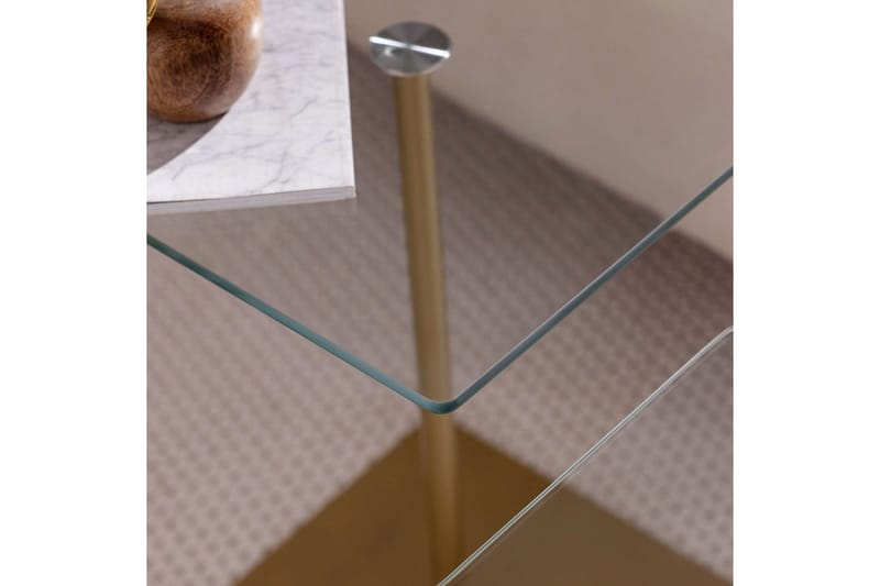 Kaffebordsett Challur Gull / Transparent - Gull / Transparent - Møbler - Bord - Sofabord