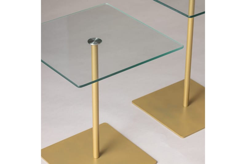 Kaffebordsett Challur Gull / Transparent - Gull / Transparent - Møbler - Bord - Sofabord