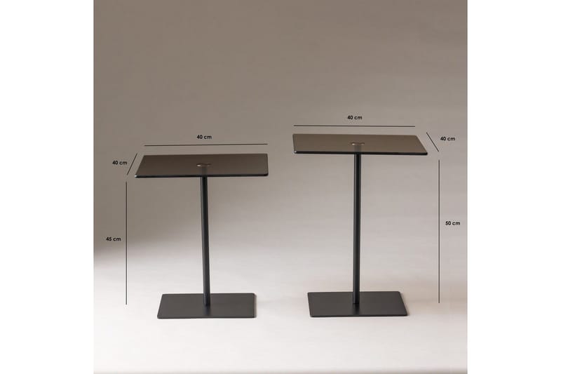 Kaffebordsett Challur Svart / Bronzie - Svart / Bronzie - Møbler - Bord - Sofabord