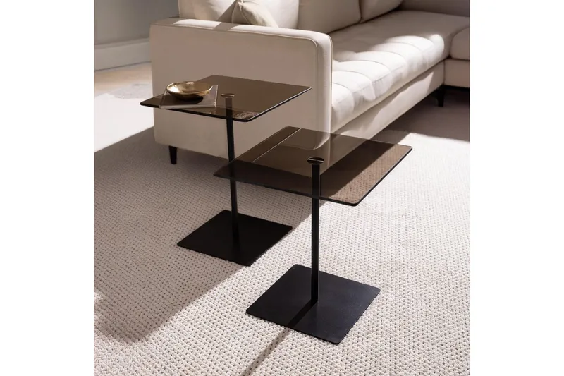 Kaffebordsett Challur Svart / Bronzie - Svart / Bronzie - Møbler - Bord - Sofabord