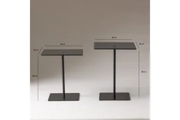 Kaffebordsett Challur Svart / Fume - Svart - Møbler - Bord - Sofabord