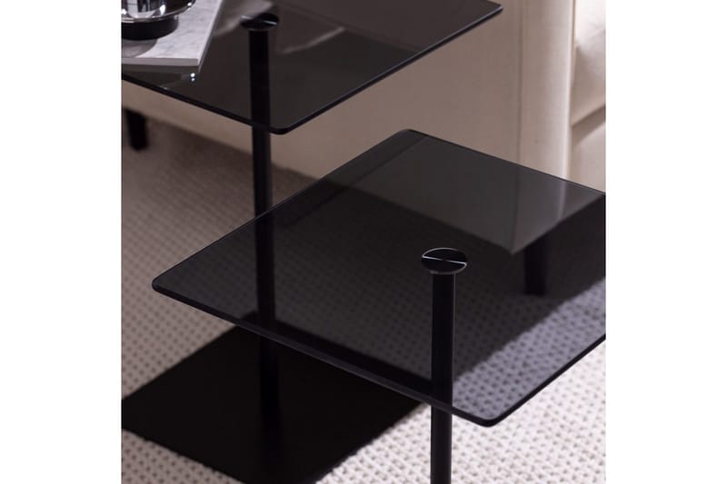 Kaffebordsett Challur Svart / Fume - Svart - Møbler - Bord - Sofabord