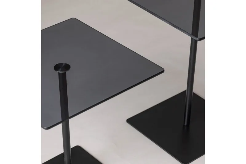 Kaffebordsett Challur Svart / Fume - Svart - Møbler - Bord - Sofabord