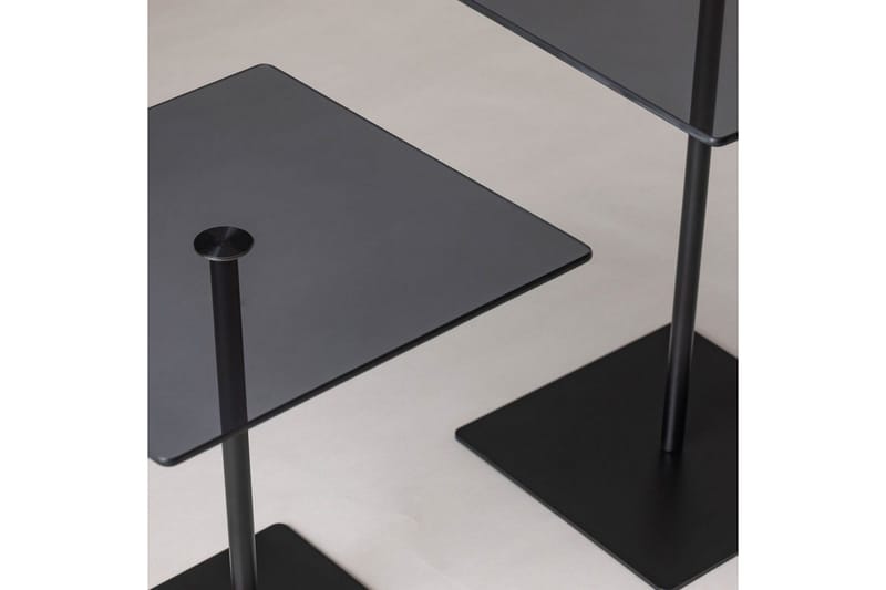 Kaffebordsett Challur Svart / Fume - Svart - Møbler - Bord - Sofabord