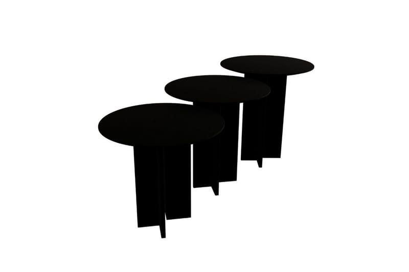 Kaffebordsett Glenure Svart - Svart - Møbler - Bord - Sofabord