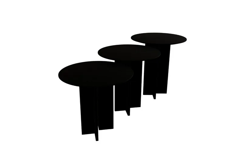 Kaffebordsett Glenure Svart, Svart