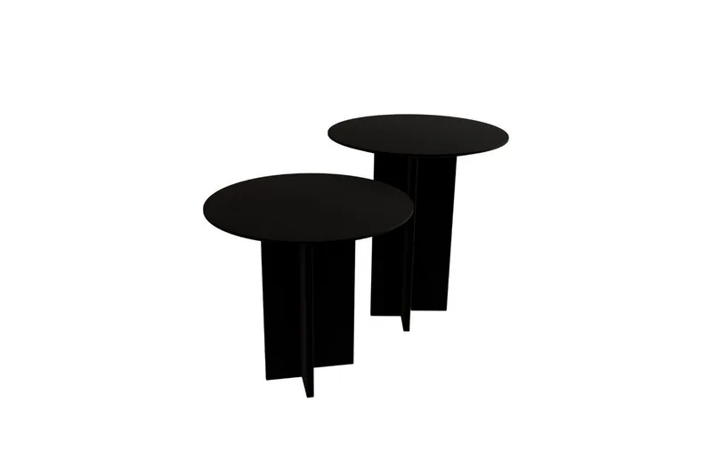 Kaffebordsett Glenure Svart - Svart - Møbler - Bord - Sofabord