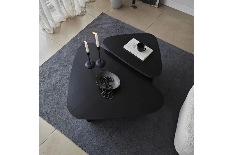 Kaffebordsett Jewa Sett Svart - Svart - Møbler - Bord - Sofabord