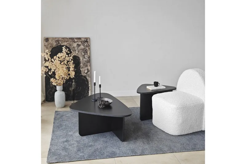 Kaffebordsett Jewa Sett Svart - Svart - Møbler - Bord - Sofabord