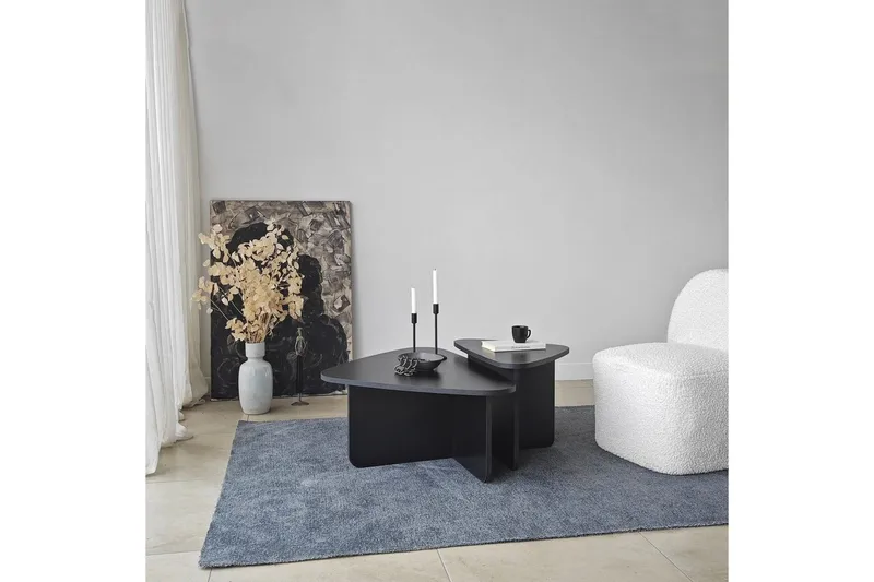 Kaffebordsett Jewa Sett Svart - Svart - Møbler - Bord - Sofabord
