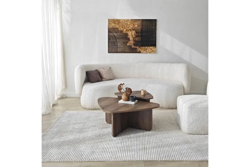 Kaffebordsett Jewa Sett Valnøtt - Valnøtt - Møbler - Bord - Sofabord