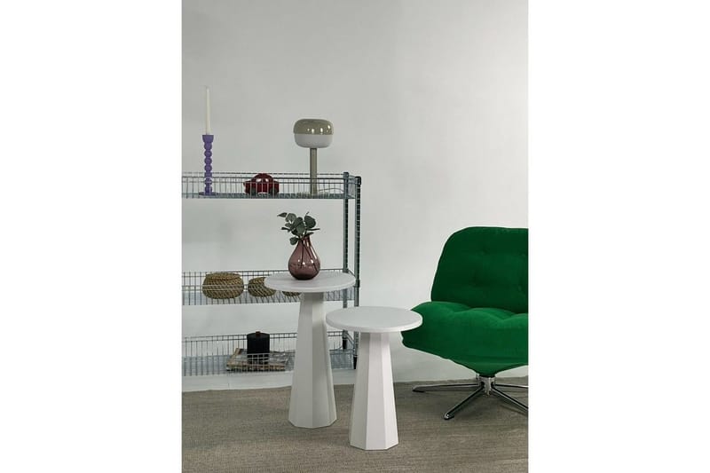 Kaffebordsett Miu Dobbel Hvit - Hvit - Møbler - Bord - Sofabord