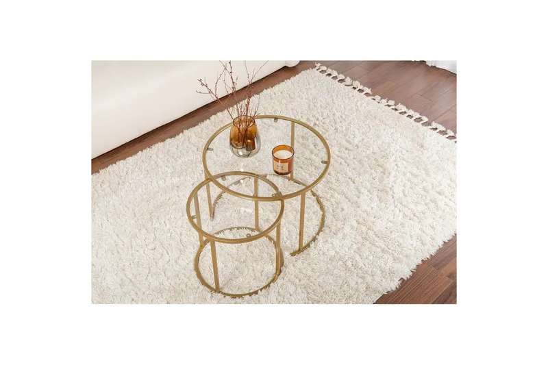 Kaffebordsett Naruram Gull - Gull - Møbler - Bord - Sofabord