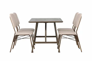 Kaseidon Spisebord 120x80 cm med 4 Seda Spisestoler - Møbler - Bord - Spisegrupper
