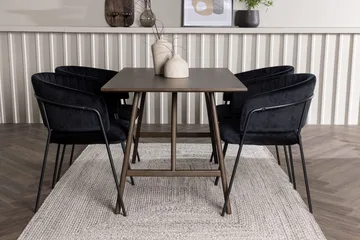 Kaseidon spisebord 120x80 cm med 4 Selma spisestoler - Møbler - Bord - Spisegrupper