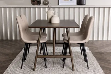 Kaseidon spisebord 120x80 cm med 4 Polar spisestoler - Møbler - Bord - Spisegrupper