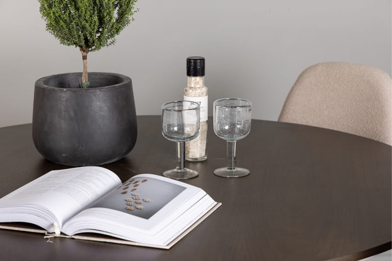 Kaseidon Spisegruppe 100 cm Rund med 4 Polar Stoler - Beige - Møbler - Bord - Spisegrupper