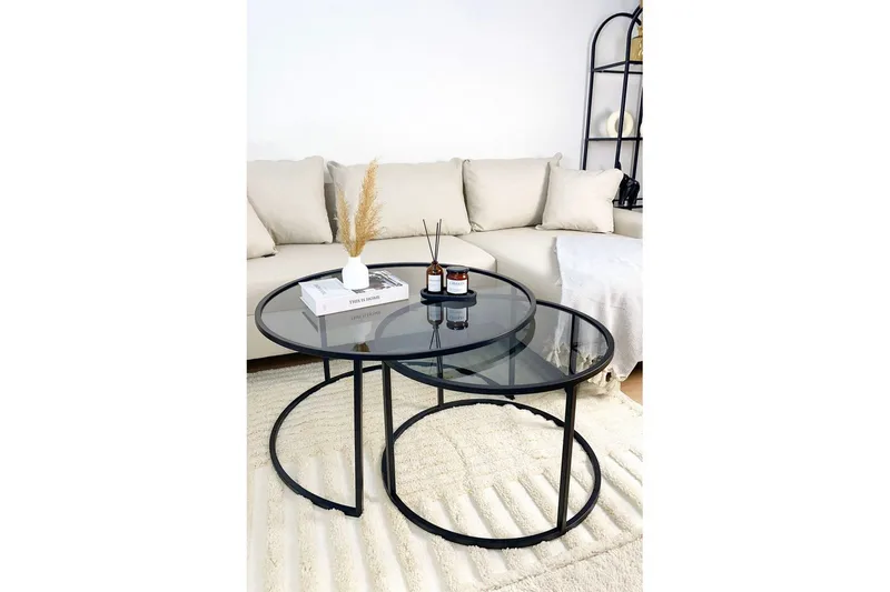 Kashiwa Stuebord 80 cm - Sort - Møbler - Bord - Sofabord