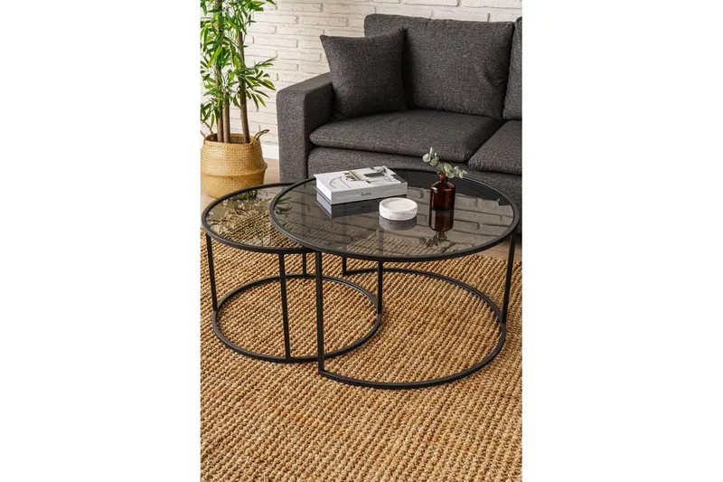 Kashiwa Stuebord 80 cm - Sort - Møbler - Bord - Sofabord