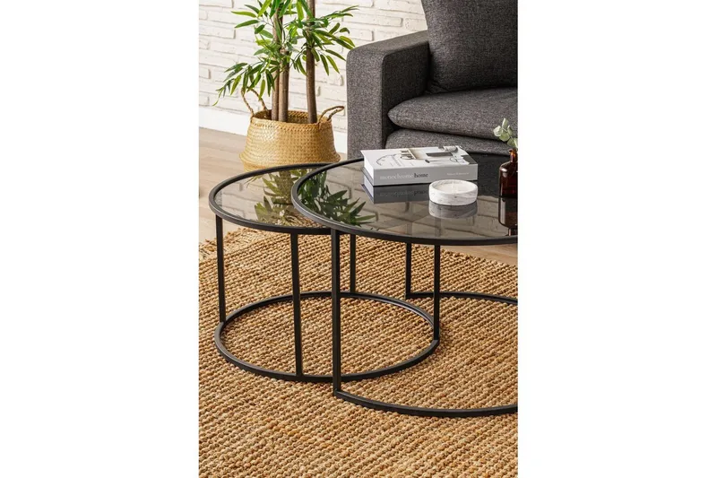 Kashiwa Stuebord 80 cm - Sort - Møbler - Bord - Sofabord