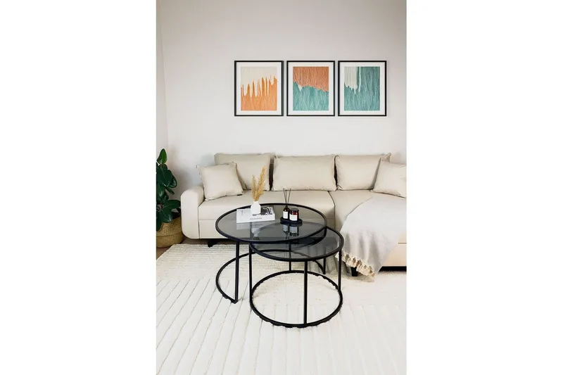 Kashiwa Stuebord 80 cm - Sort - Møbler - Bord - Sofabord