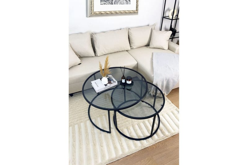 Kashiwa Stuebord 80 cm - Sort - Møbler - Bord - Sofabord