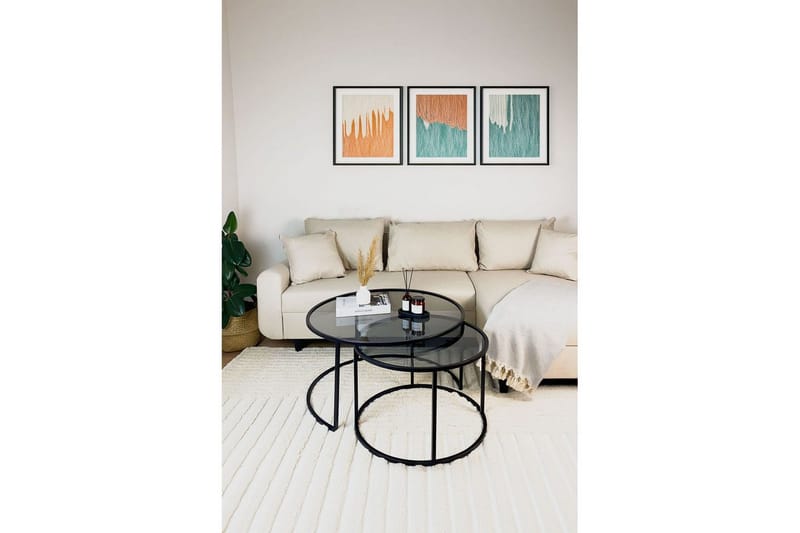 Kashiwa Stuebord 80 cm - Sort - Møbler - Bord - Sofabord