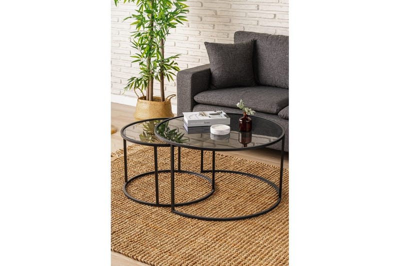 Kashiwa Stuebord 80 cm - Sort - Møbler - Bord - Sofabord