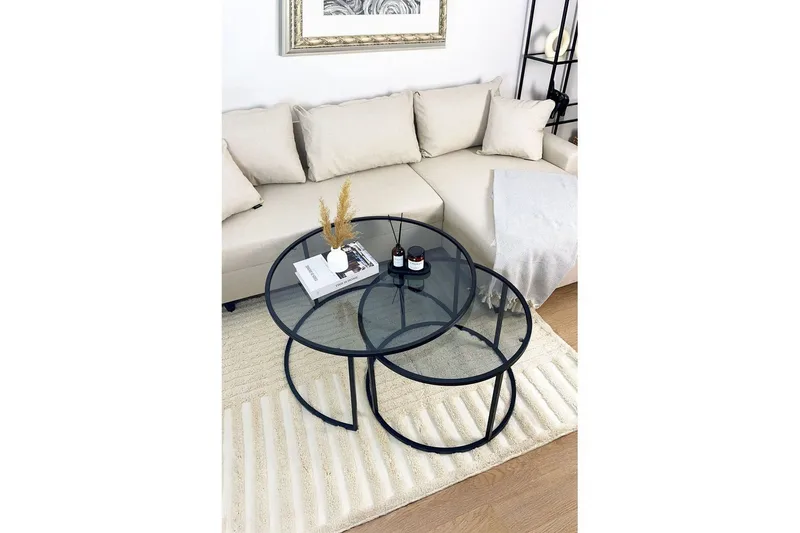 Kashiwa Stuebord 80 cm - Sort - Møbler - Bord - Sofabord