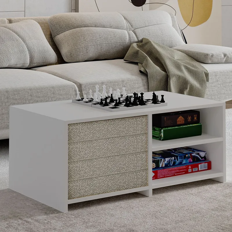 Kavon Sofabordsett 90x44,1x45 cm - Hvit - Møbler - Bord - Sofabord