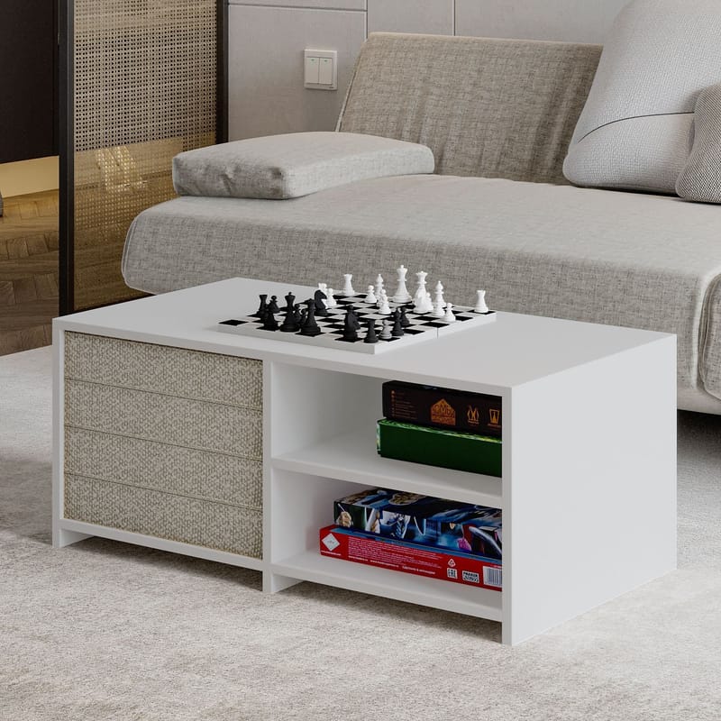 Kavon Sofabordsett 90x44,1x45 cm - Hvit - Møbler - Bord - Sofabord