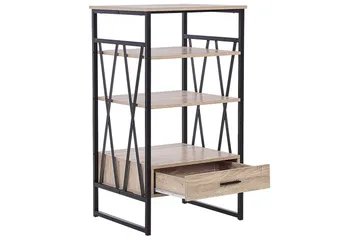 Keene Bokhylle 56 cm i Eik - Lysebrun - Oppbevaring - Hyller - Bokhylle