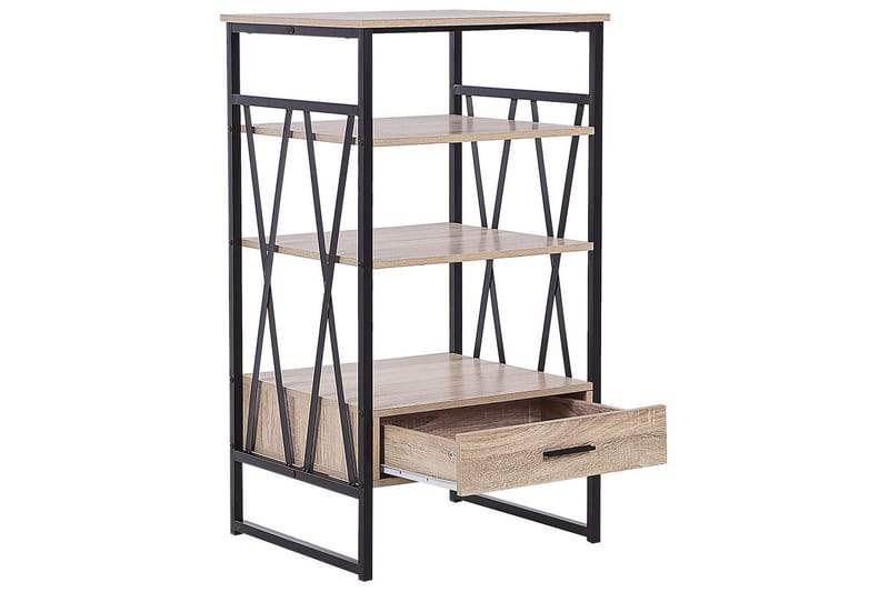 Keene Bokhylle 56 cm i Eik - Lysebrun - Oppbevaring - Hyller - Bokhylle