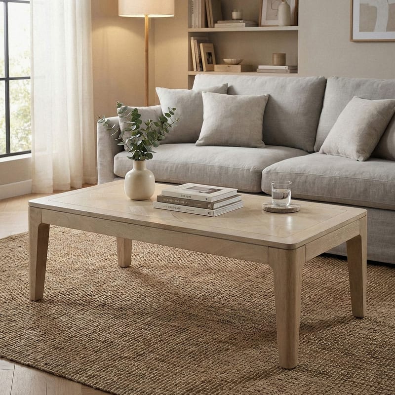 Kelela sofabord 120 cm - Hvitkalket - Møbler - Bord - Sofabord