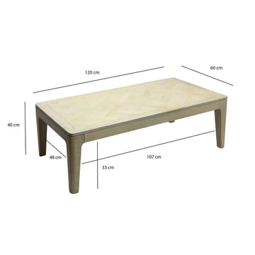 Kelela sofabord 120 cm - Hvitkalket - Møbler - Bord - Sofabord