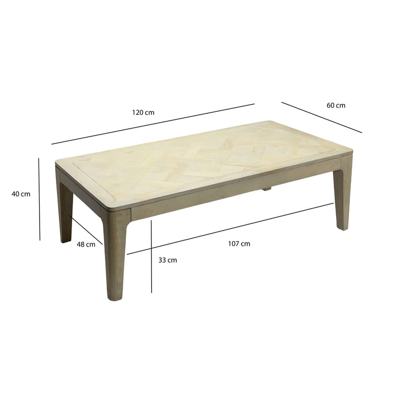 Kelela sofabord 120 cm - Hvitkalket - Møbler - Bord - Sofabord