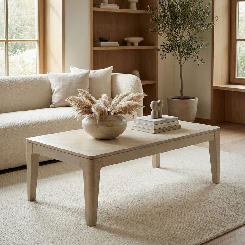 Kelela sofabord 120 cm - Hvitkalket - Møbler - Bord - Sofabord