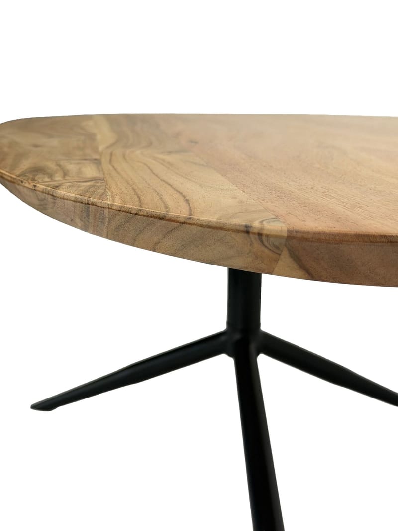 Kelora sofabord 87 cm oval - Naturfarget lysebrun/svart - Møbler - Bord - Sofabord
