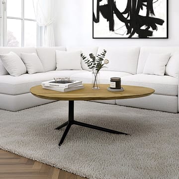 Kelora sofabord 87 cm oval - Naturfarget lysebrun/svart - Møbler - Bord - Sofabord