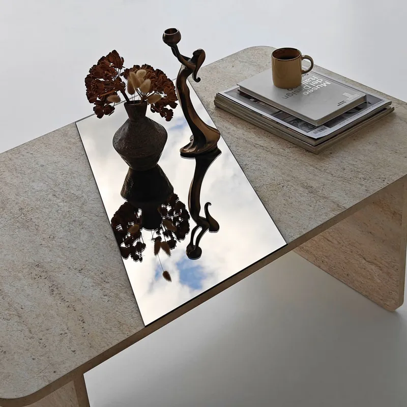 Kelrosin sofabord rektangulært - Bronzie og Travertin - Møbler - Bord - Sofabord